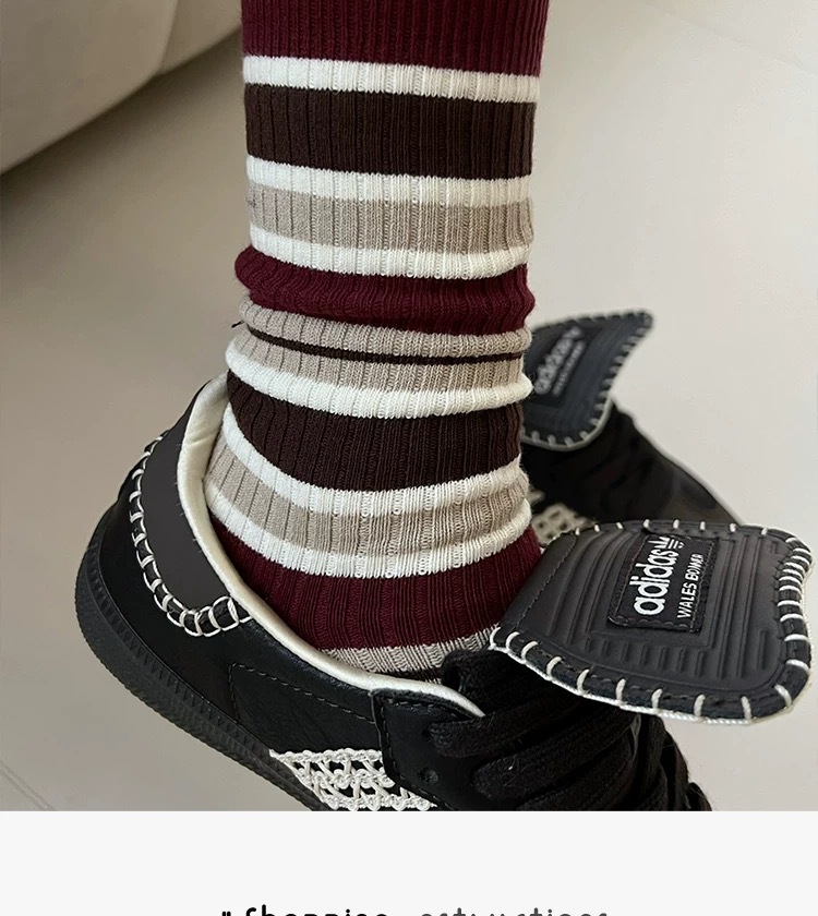 Calcetines stand one piece generation vintage crash color calcetines rayas medias de mujer ins tidal otoño invierno algodón personalidad academia viento largo staps staps calcetines one piece generation pic 24