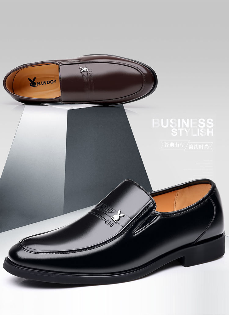 真皮牛皮男鞋特价清仓皮鞋青年时尚百搭潮男鞋软底商务休闲鞋子潮详情25