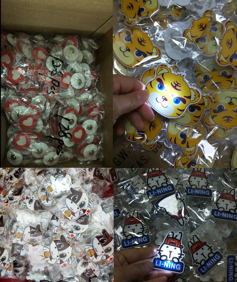 定制led发光胸牌别针式亚克力闪光胸章订做logo活动气氛礼