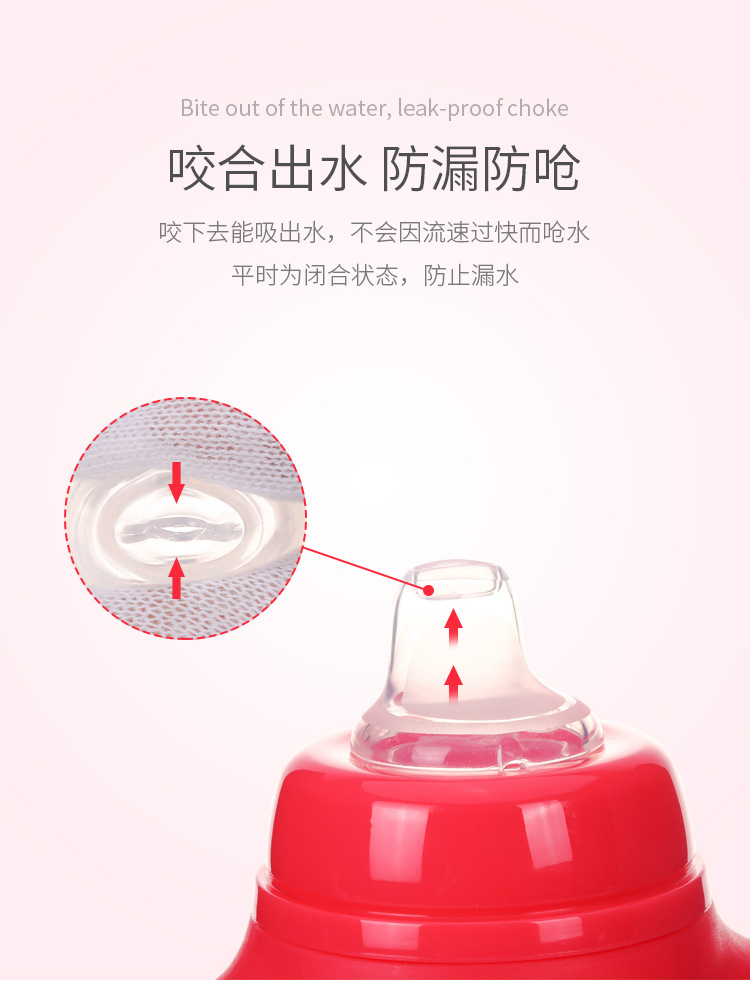 كأس الطفل من كأس منقار الطفل -كأس الطفل 180ML من مضخة أطفال ذات مقابض مضغوط pic 2