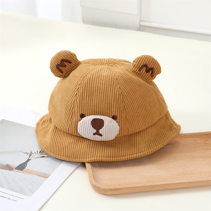宝宝帽子秋冬新款可爱卡通动物渔夫帽春秋季男童婴幼儿灯芯绒盆帽详情16