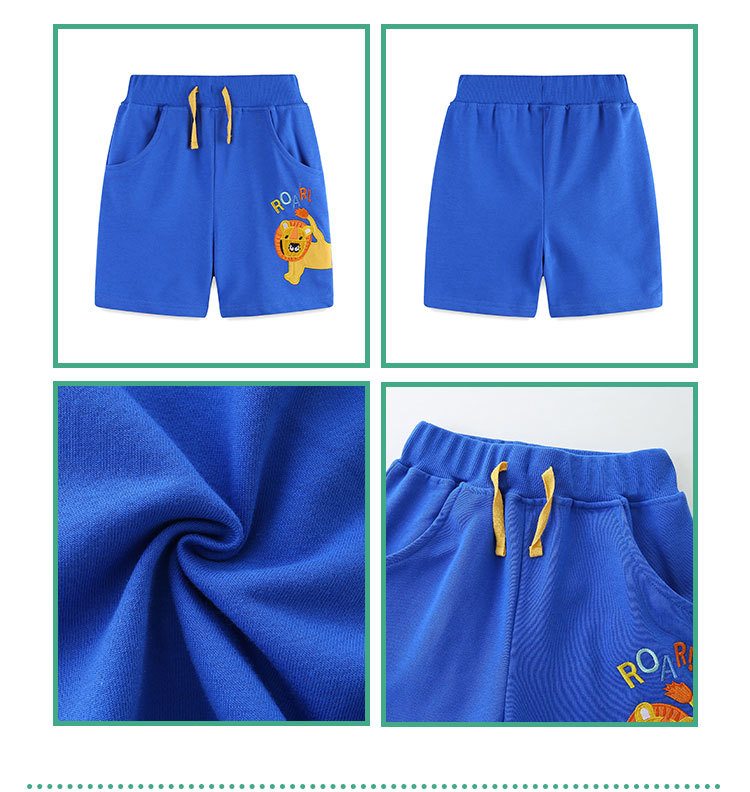 欧美风针织男童短裤24夏季新品童装裤子卡通绣花儿童运动短裤混批详情38