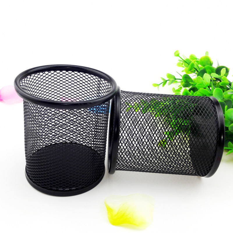 C1514 Iron round pen holder, iron mesh pen holder, office supplies wholesale Yiwu 2-yuan store, two-yuan store pic 2
