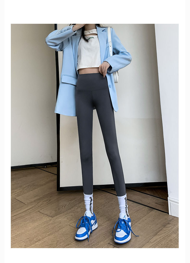 春秋鲨鱼裤紧身高腰收腹提臀芭比裤瑜伽薄黑色打底裤女生外穿批发详情34