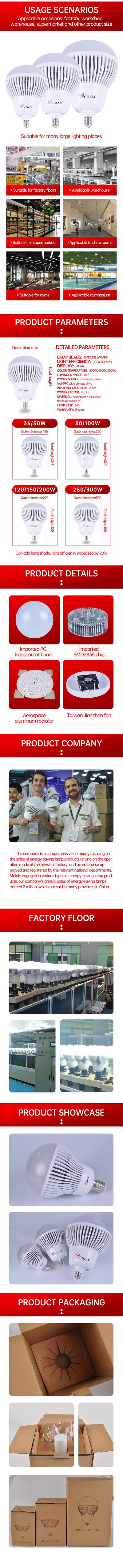 New led high-power E40 screw socket ultra-bright factory warehouse workshop factory building industrial and mining lamp, die-cast aluminum super strong heat dissipation energy-saving lamp pic 2