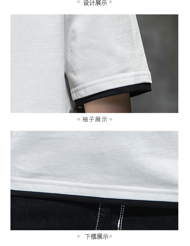 Short-sleeved T-shirt for men, Korean style, summer loose cotton T-shirt, cross-border new style, student bottom layer, half-sleeved shirt pic 61