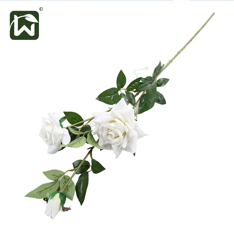 Wholesale of high-end, light luxury faux velvet rose artificial flowers, wedding flowers, home outdoor landscaping decorative items, and floral art pic 4