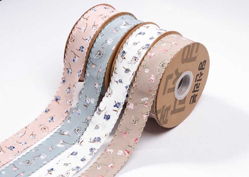 Sweet lace, fringed, small floral webbing, Chinese style, national trend diy bow, hair rope, hair accessory, waist chain, gift, flower packaging material pic 3