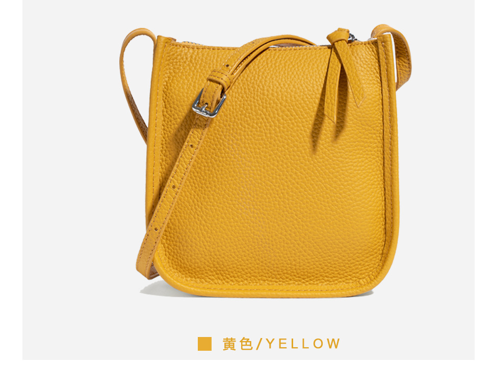 Leather single-shoulder bag for women, versatile and fashionable 2023 Korean small square bag, top layer cowhide ins Korean version crossbody bag, small bag pic 36