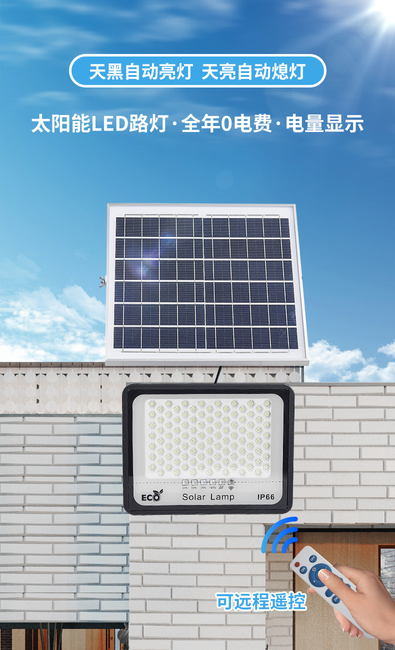 满天星太阳能投光灯批发户外照明路灯家用庭院灯防水壁灯厂家直销详情1