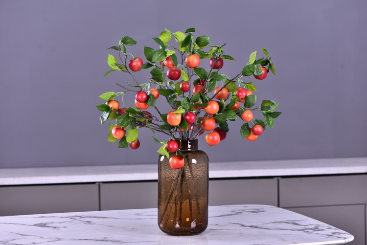 Wholesale of artificial apple branches, multi-leaf home decoration fruit branches, new Chinese-style New Year decoration berries from the manufacturer pic 13