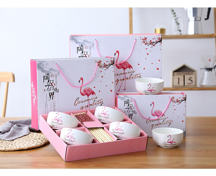 Japanese-style ceramic bowl and chopstick sets, bowl gift boxes, company opening event sales gifts, practical bowls, and small gifts given away pic 26