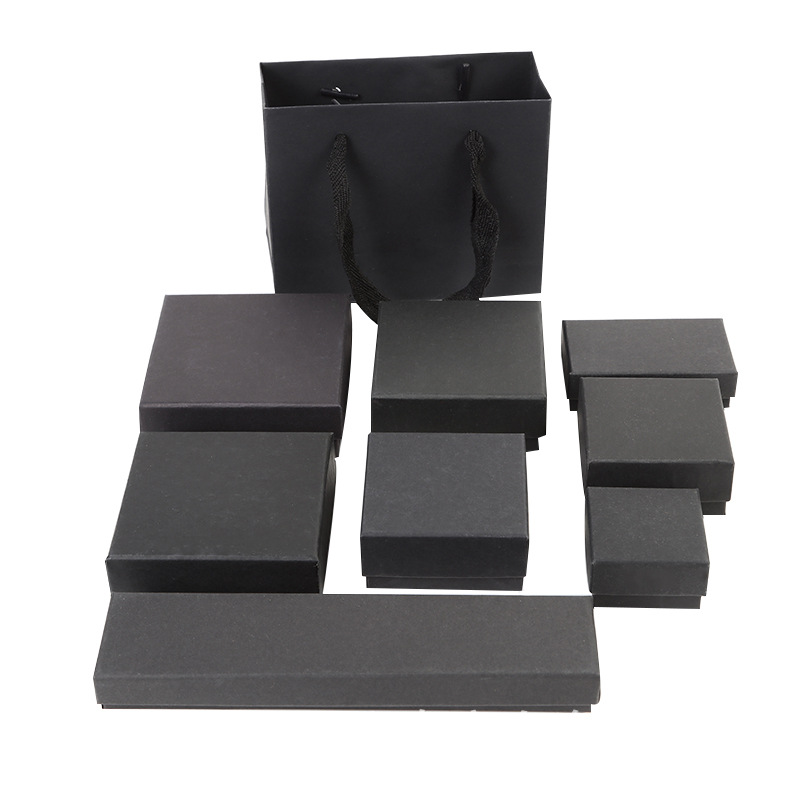 Factory direct sales of top and bottom cover kraft paper packaging boxes, stud earrings, necklaces, rings, bracelet boxes, jewelry boxes, wholesale and in stock pic 14