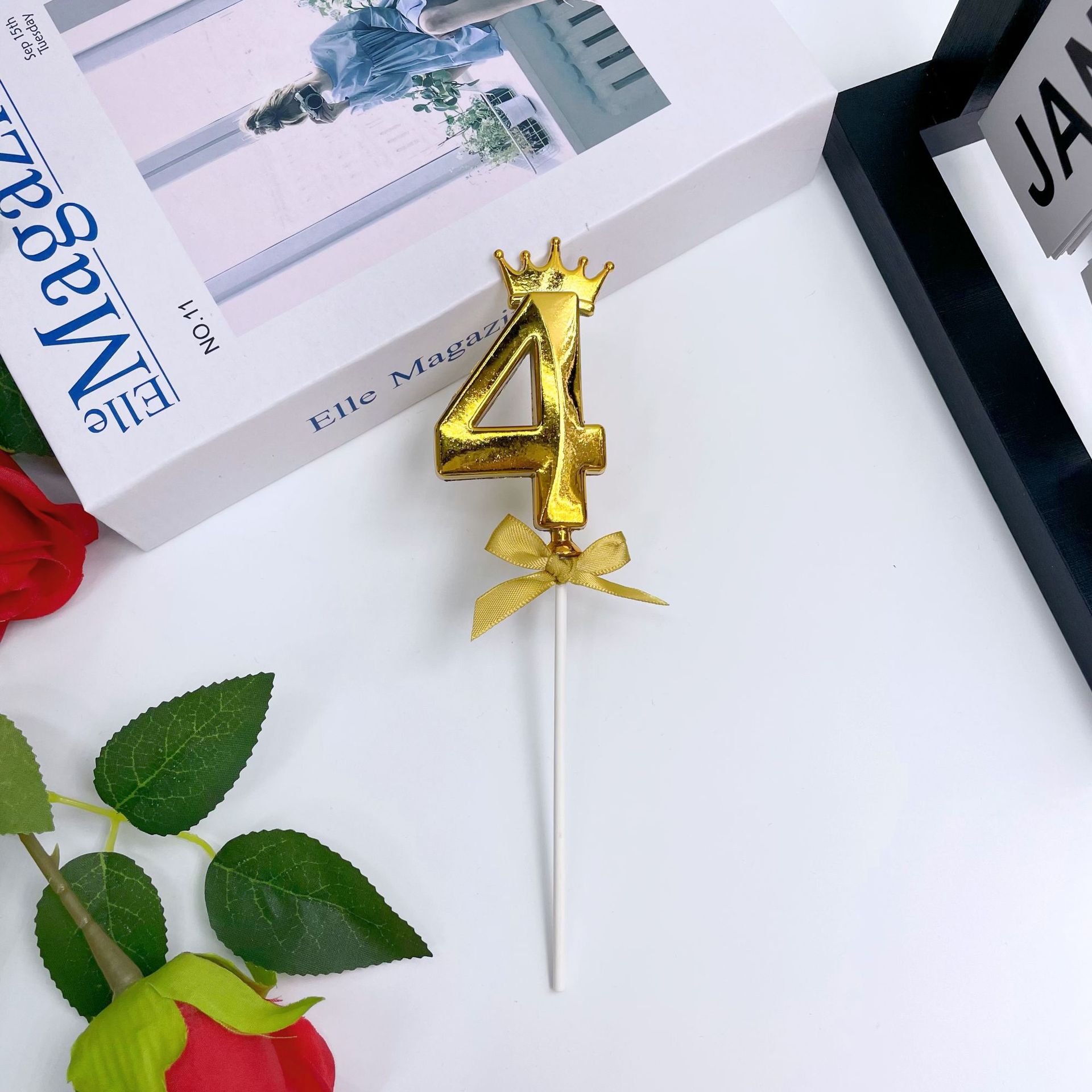 跨境创意新品3D立体皇冠数字插件派对生日蛋糕烘焙甜品台装饰摆件详情13