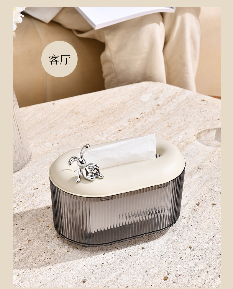 Light luxury bathroom face towel box, storage box, decorative cream-style tissue box, living room coffee table, tissue box, household toilet paper pic 15