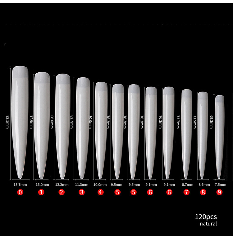 Transfronterizo nuevo estilo de arte de salón extendido nails falsos 120pcs wearable nails acabados wholesale wearable nails práctica nails nails pic 8