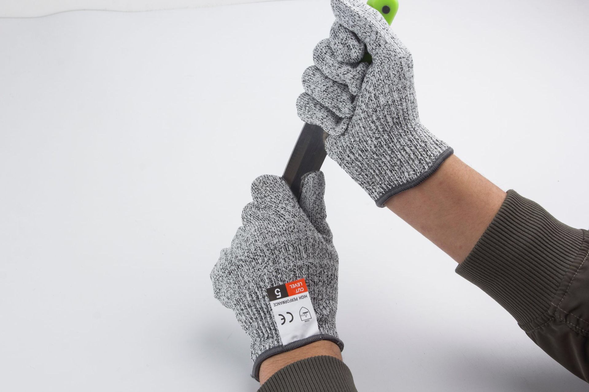 HPPE cut-resistant gloves in stock, Grade 5, suitable for outdoor gardening, puncture-resistant and wear-resistant, kitchen, slaughtering, glass cutting and scratch-resistant pic 19