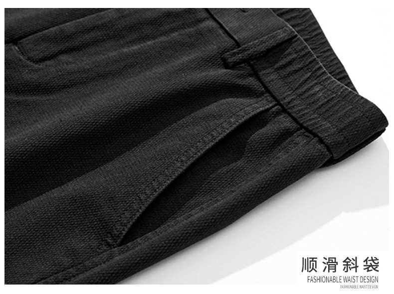 男士牛仔裤夏季薄款2024年新款宽松紧腰直筒学生阔腿冰丝休闲长裤详情5