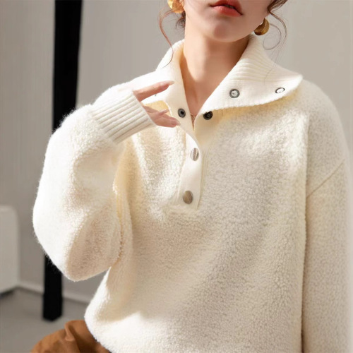 韩版秋冬季百搭圆领套头毛衣女2024新款纯色简约内搭显瘦针织上衣详情12