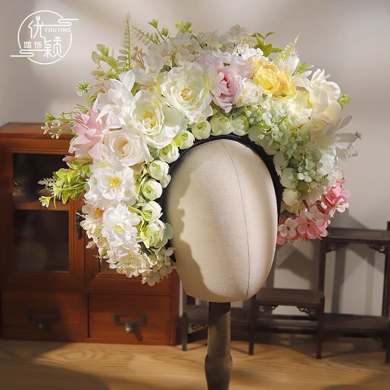 福建泉州浔埔女簪花头饰民族风花围高颜值爆款仿真花泉州簪花新款详情21