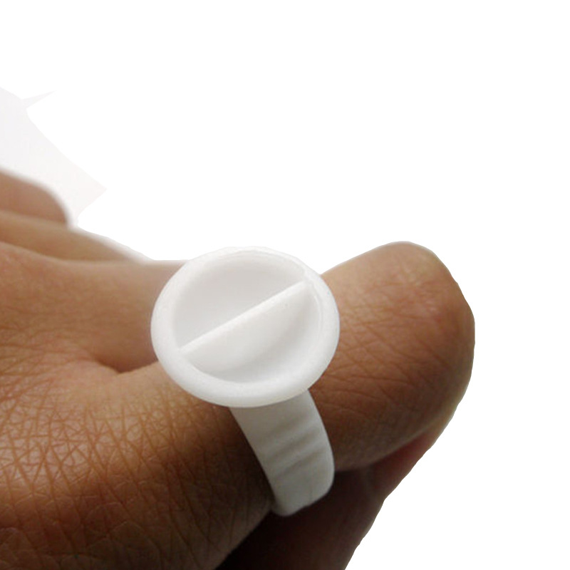 Tattoo and eyelash extension special ring cup, eyelash extension glue ring, plastic cosmetics container, beauty tools pic 1