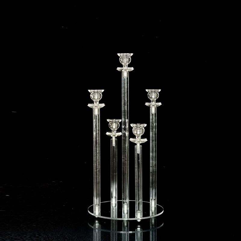 New acrylic 5-head candlesticks for cross-border e-commerce, wedding hotels, Western restaurants, birthday parties, home candlesticks, Xiangyu Crystal pic 4