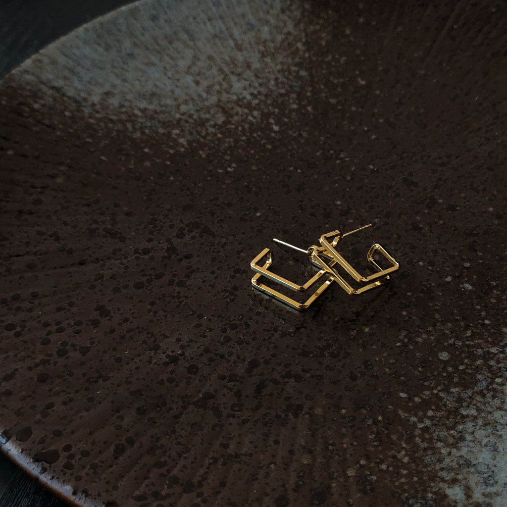 925银针复古耳环几何金属耳钉小众气质高级感爆款百搭耳饰批发详情16