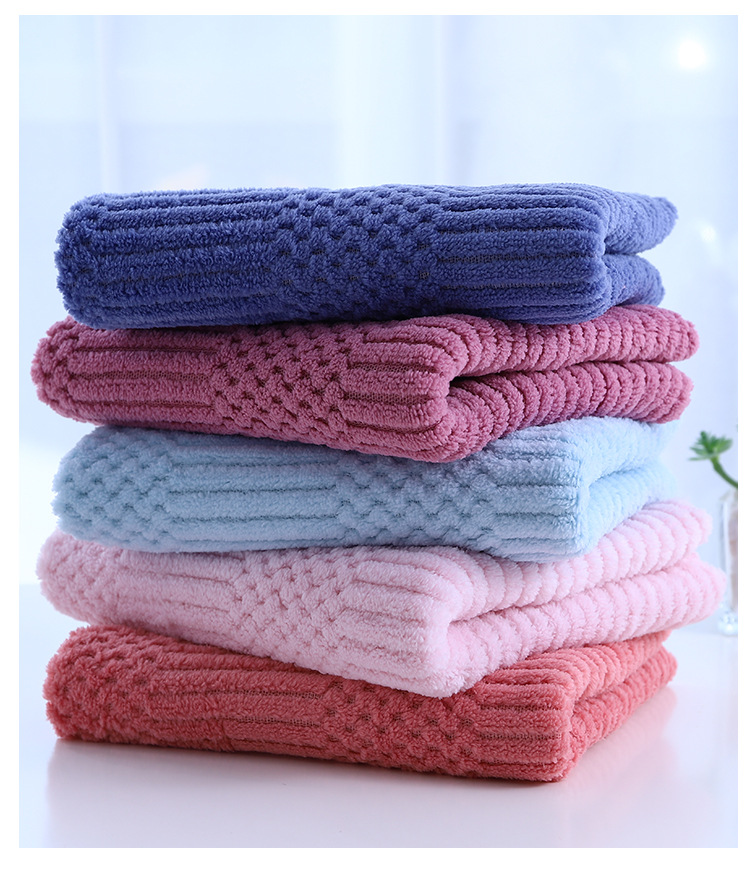 National Trend factory wholesale warp knitted coral fleece towels, thickened, water-absorbent, soft and non-shedding, Jixiangge face wash gift towels pic 18