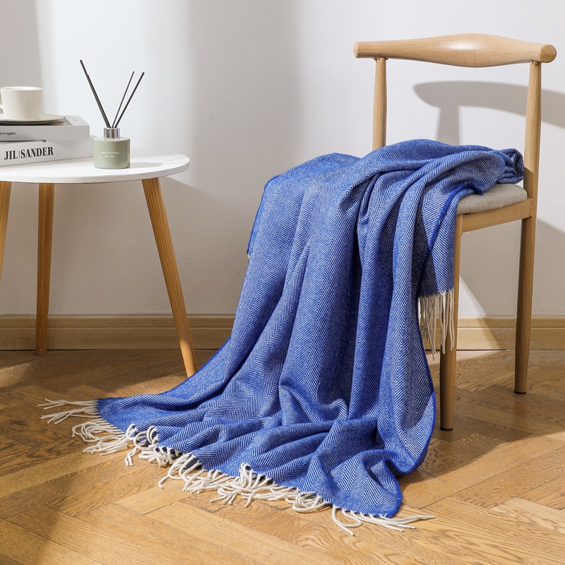 北欧简约梭织毯空调毯民宿酒店样板房床尾毯搭巾搭毯单人沙发毯详情7