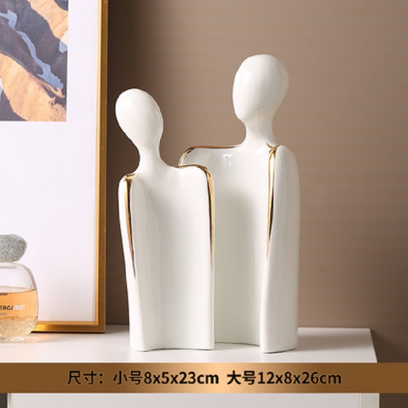 Modern creative abstract figure ceramic handicrafts, living room TV cabinet, wine cabinet, decorative items, artistic ornaments, souvenirs pic 5