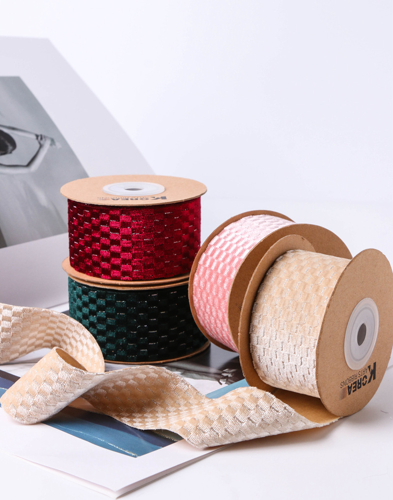 DIY silver wire flocked concave-convex checkered webbing, bow tie hair accessory, bow tie top hat, shoe flower accessory, plush silver onion ribbon pic 11