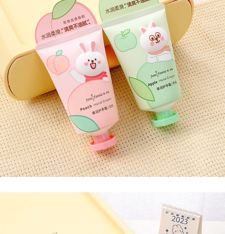 Large-capacity cartoon fruit moisturizing hand cream, cute bear rabbit fruit fragrance hydrating and moisturizing hand cream, with a refreshing texture pic 13