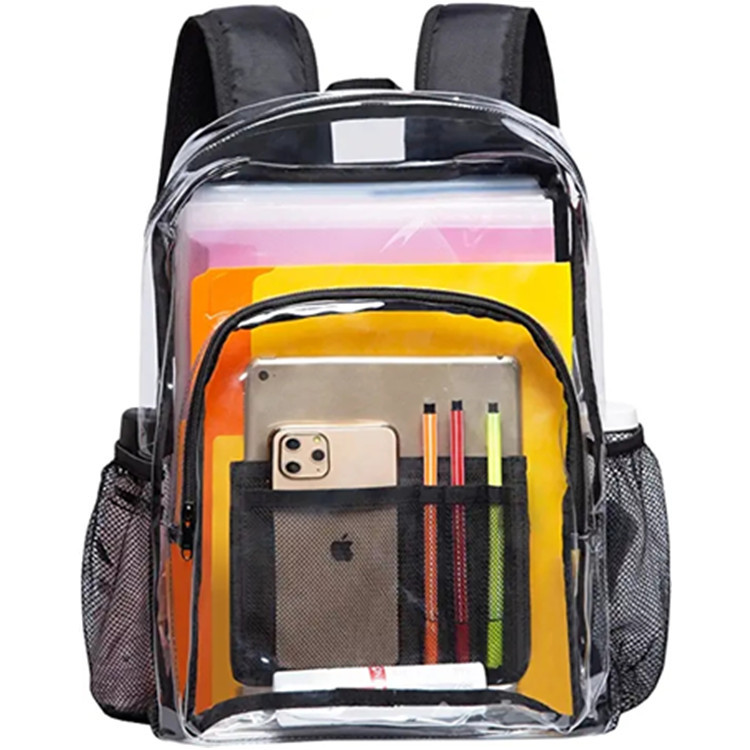 The new large transparent backpack and heavy-duty pvc transparent backpack are suitable for university work pic 4