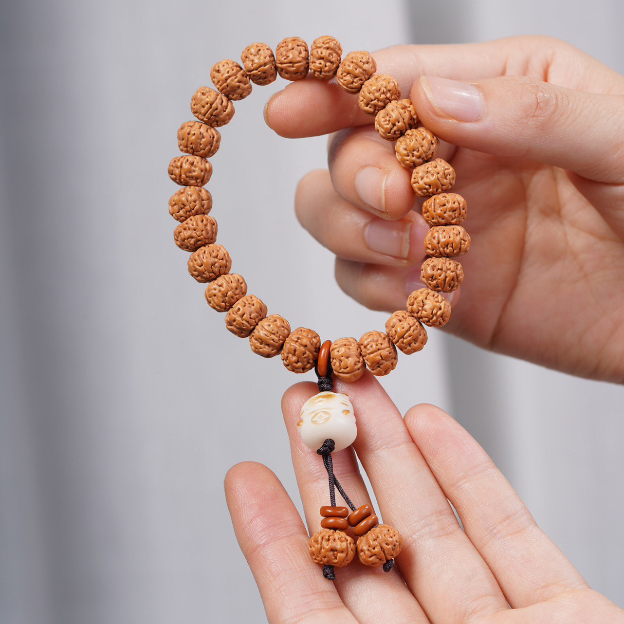 Nepalese Vajra Bodhi 108 prayer beads, carefully selected five-petal flesh texture small Vajra Bodhi beads, multi-ring bracelet, ethnic style Bodhi bracelet, cultural and artistic bracelet, cultural and artistic prayer beads bracelet, wholesale beads pic 9
