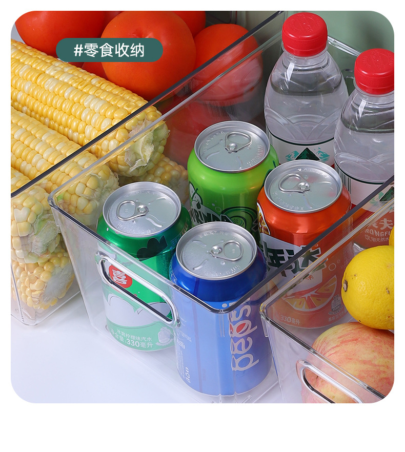 G6342021 New double-sided handle Storage box, modern and simple food storage box, PET material fruit and vegetable storage box pic 19