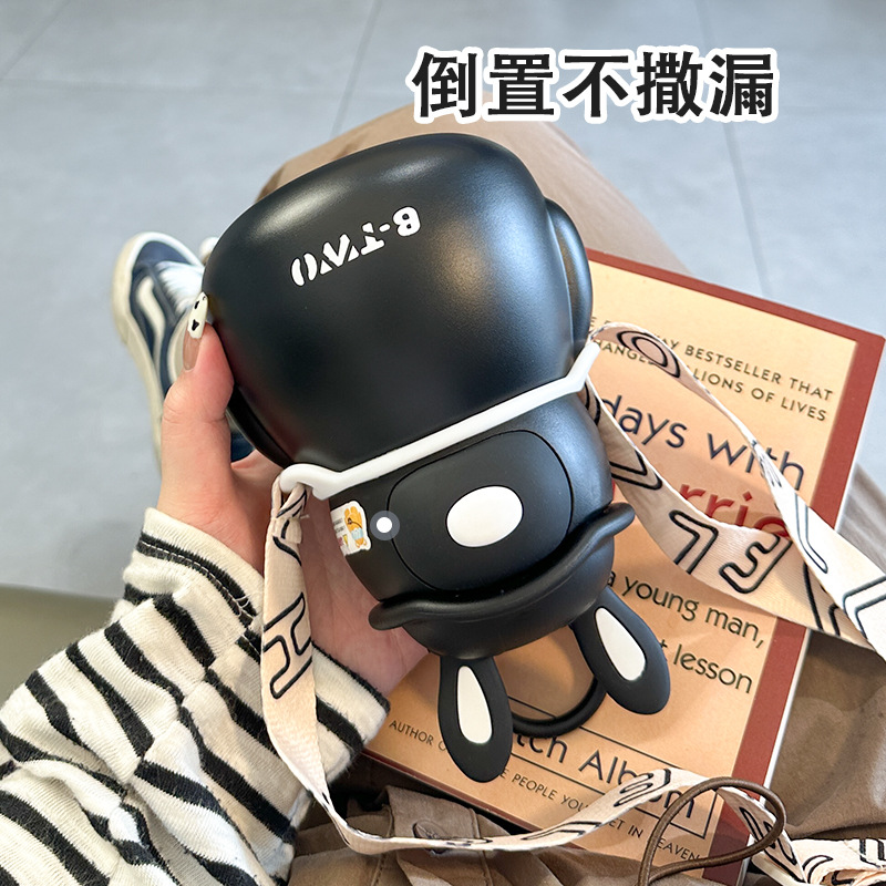 背包熊600ML优质礼品大肚小麦秸秆环保水杯家用水杯漱口杯可印logo广告宣传刷牙杯子泡茶必备 咖啡杯详情7