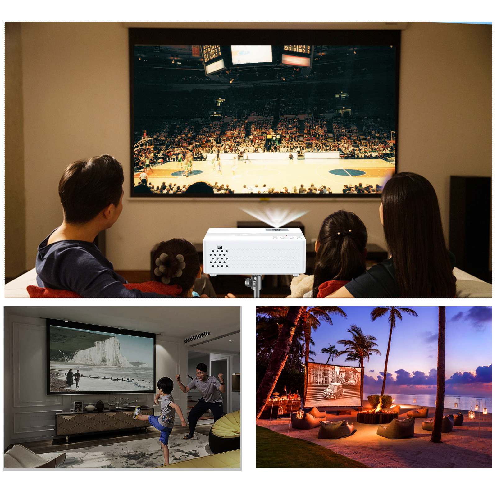 The new A6 projector is a home wifi wireless all-in-one machine and a high-definition 4k mini projector for home use pic 5