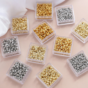 铜包金保色花形不规则直孔隔珠DIY手工饰品手链项链耳饰串珠配件详情13