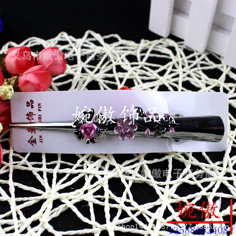 Alloy diamond-encrusted small claw clips, grab clips, hair clips, gold and silver, Yiwu two-yuan store small commodity headwear wholesale pic 64