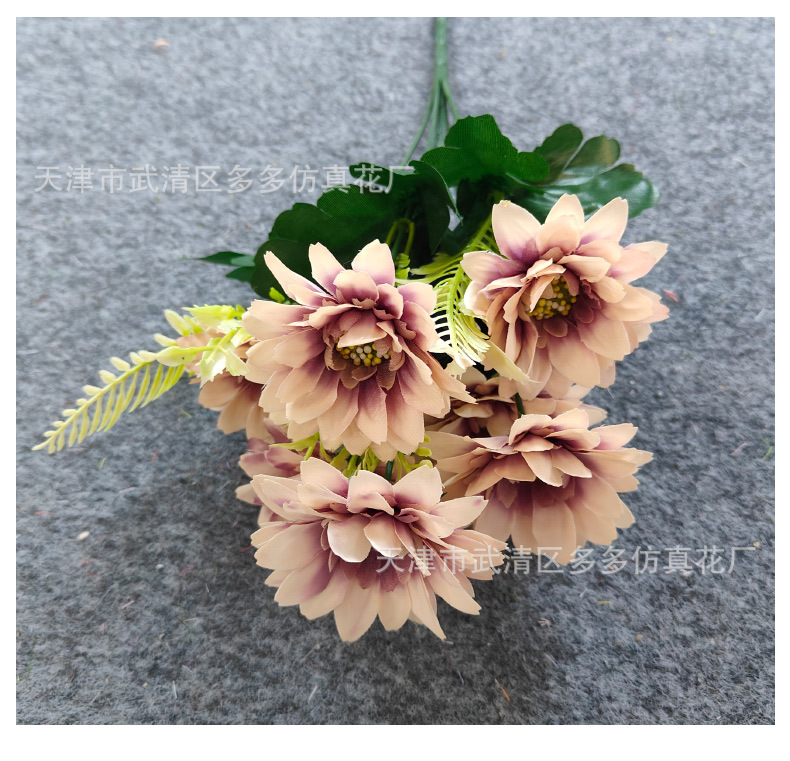 7头大菊花仿真花仿真装饰婚庆酒店居家花排批发装饰假花详情10