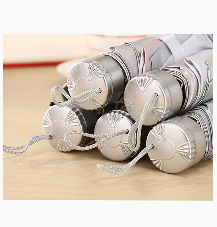 Korean version creative umbrella manufacturer direct sales portable rainbow silver gel sun protection umbrella gift advertisement folding umbrella pic 12