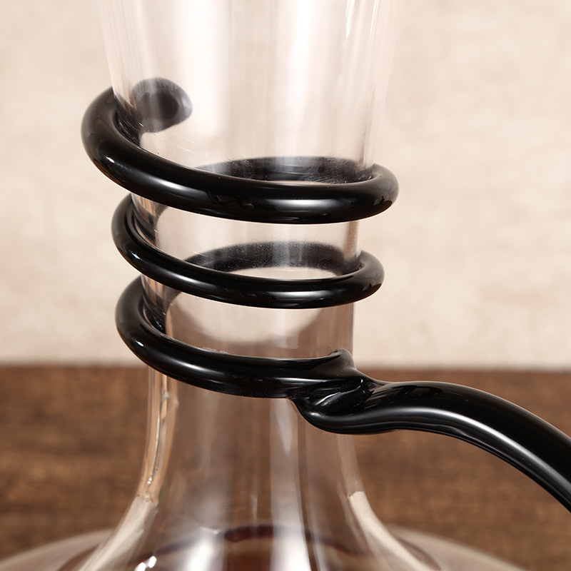 Factory direct sales of slanted wine-wound decanter set, made of glass with high transparency, wine glass decanter set pic 11