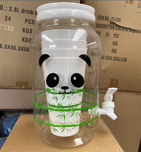 跨境爆款冷水壶套装条纹壶冷水壶塑料酒吧饮料果汁壶透明凉水壶详情3