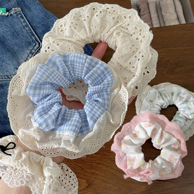 Spring and Summer hair band Collection: Cute trendy hair bands, feminine lace trim hair accessories, sweet and fresh large intestine hair bands pic 20