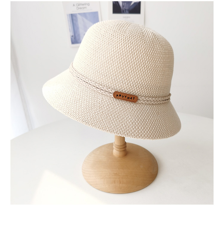 麻花装饰透气渔夫帽子女春夏天百搭遮阳盆帽日系休闲旅游圆顶礼帽详情16