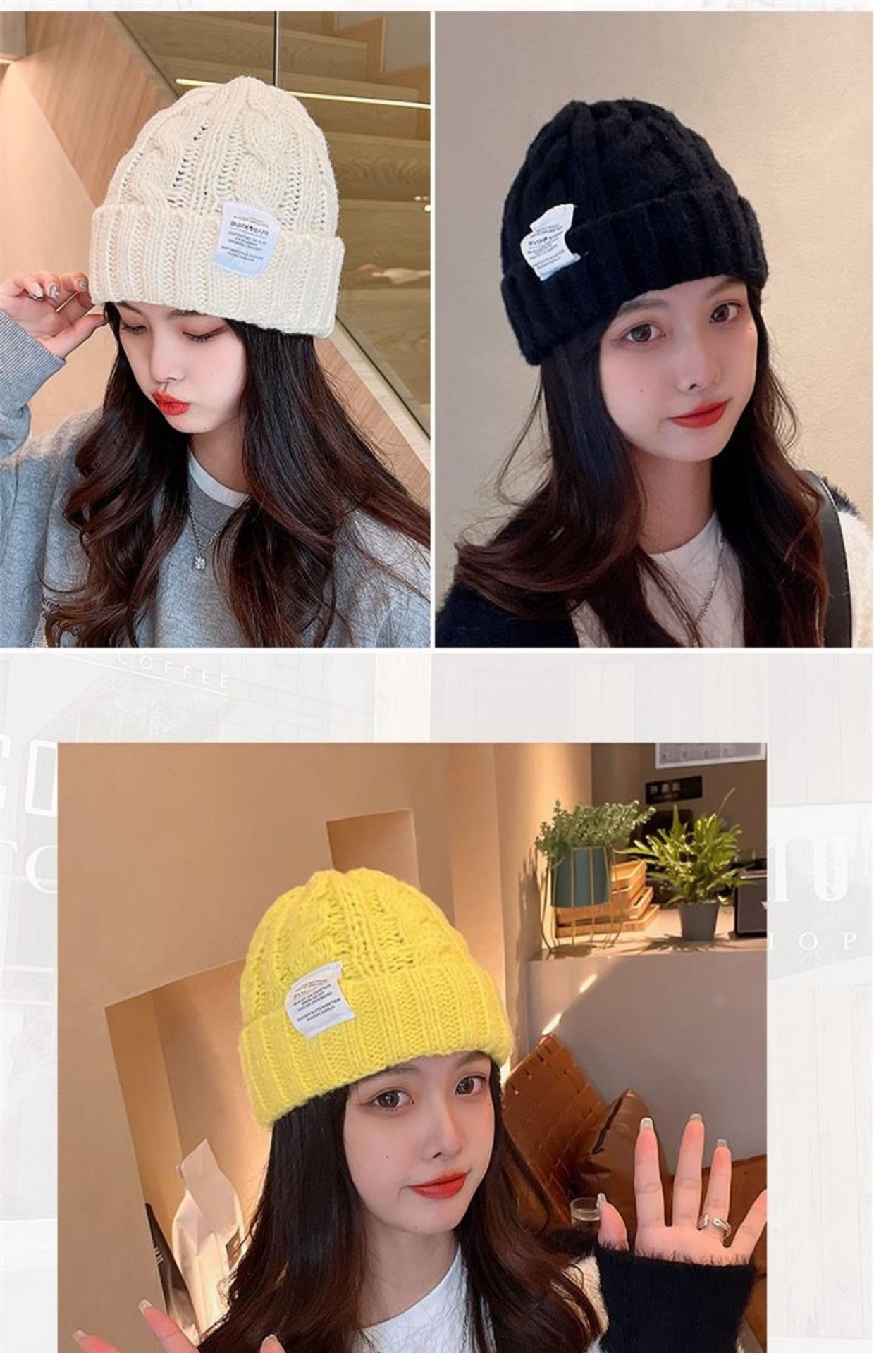 Otros invierno cálido cáñez sombrero mujer versátil ins viento color sólido de punto net protectores de oído sombreros fríos engrosados sombreros adultos al por mayor pic 7