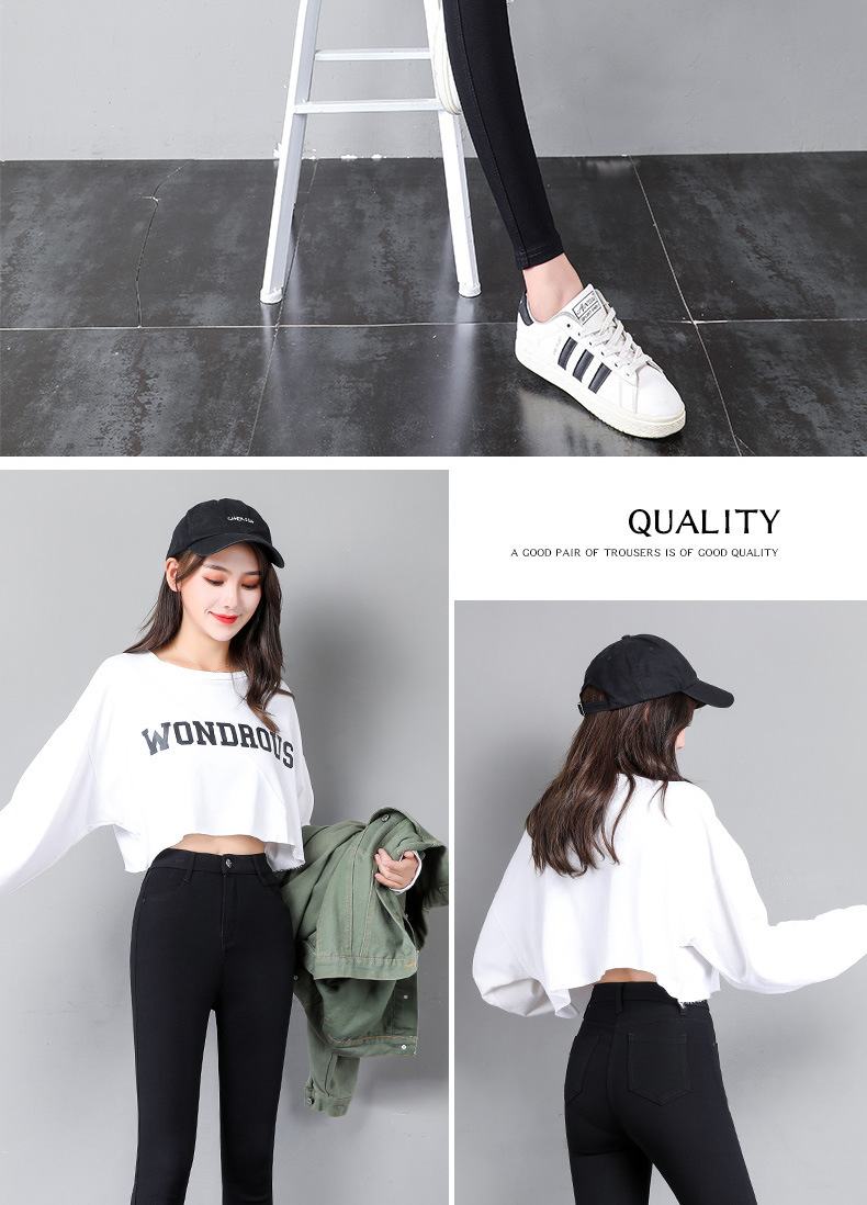 For the spring and autumn of 2024, there are thin magic pants for women. They are black, tight-fitting, and slimming. You can wear elastic pencil pants and skinny leggings on top pic 40