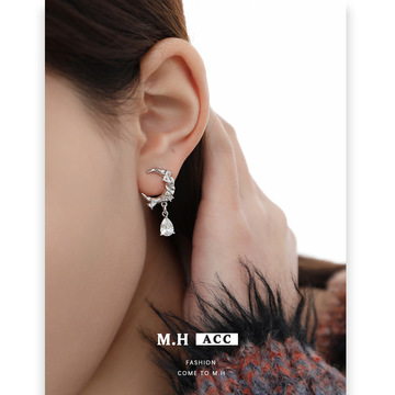 锆石珍珠耳环女批发高级感法式复古925银针耳钉跨境轻奢耳饰新品详情2