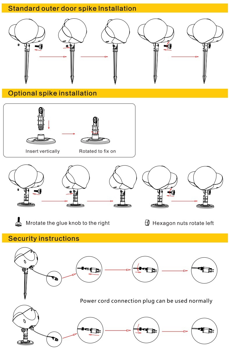 2019 new cross-border exclusive MINI snow light, outdoor waterproof RF remote control Christmas snow light, lawn light pic 5