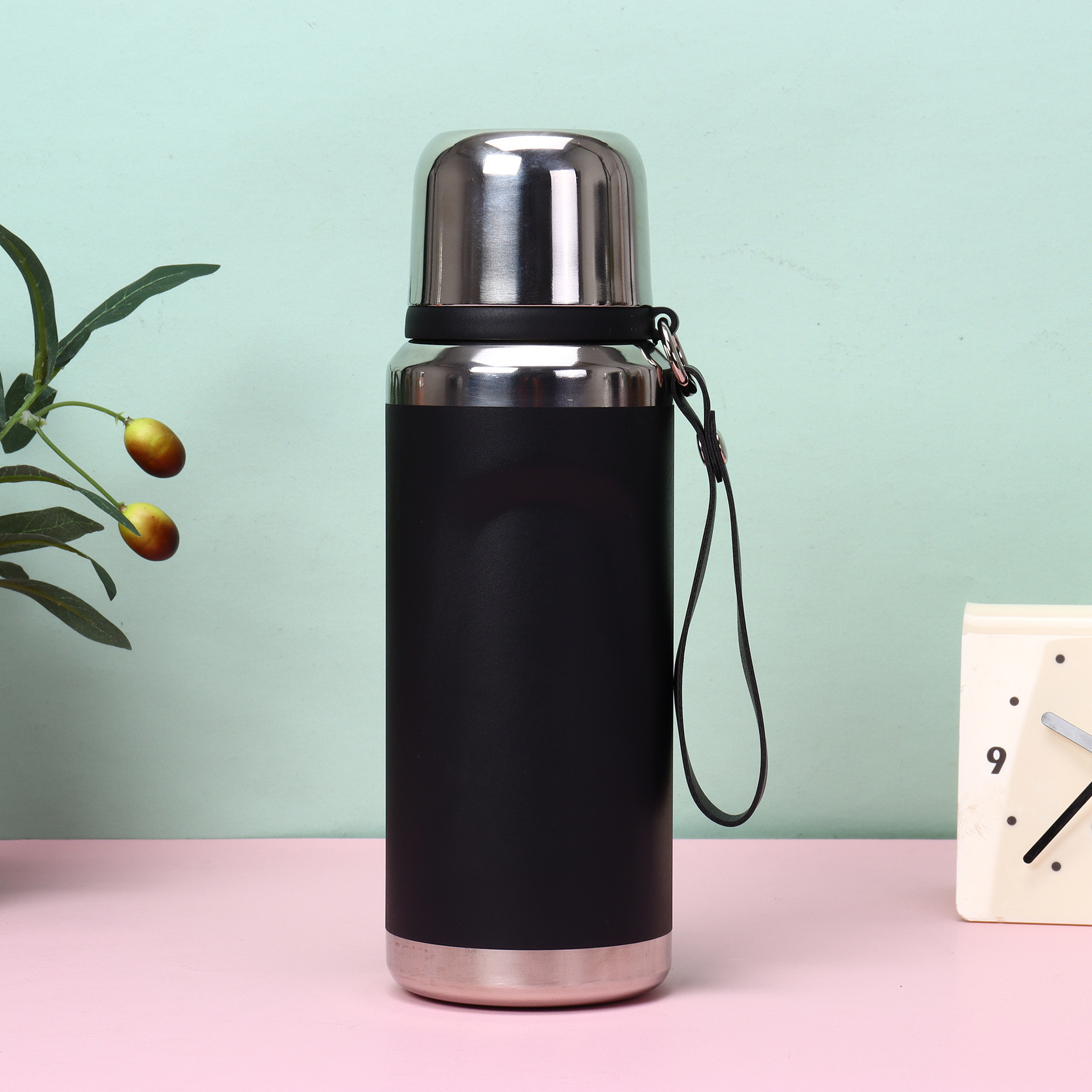 新款真空316不锈钢保温杯户外便携弹跳运动水壶登山旅游壶批发详情3